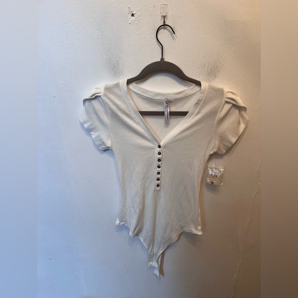 Intimately by Free People Mia Bodysuit White Extra Small NWT - Picture 2 of 5